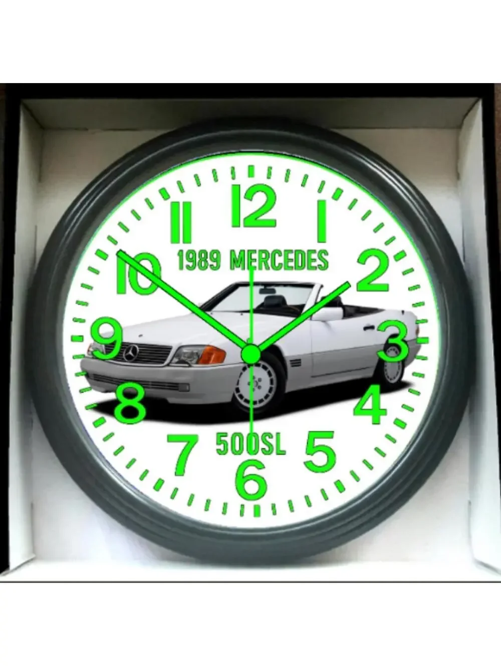 1989 500 SI Mercedes-Benz Glow In The Dark Wall Clock New!